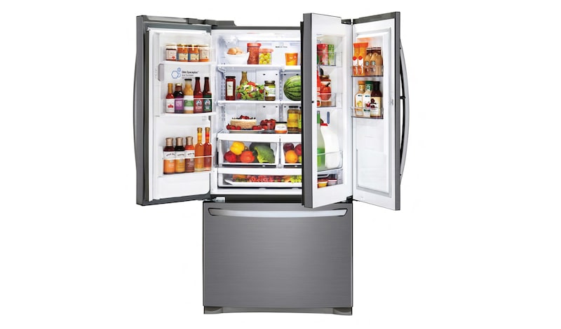 LG 613L Door-In-Door® French Door Fridge With Ice & Water Dispenser, GF-D613PL